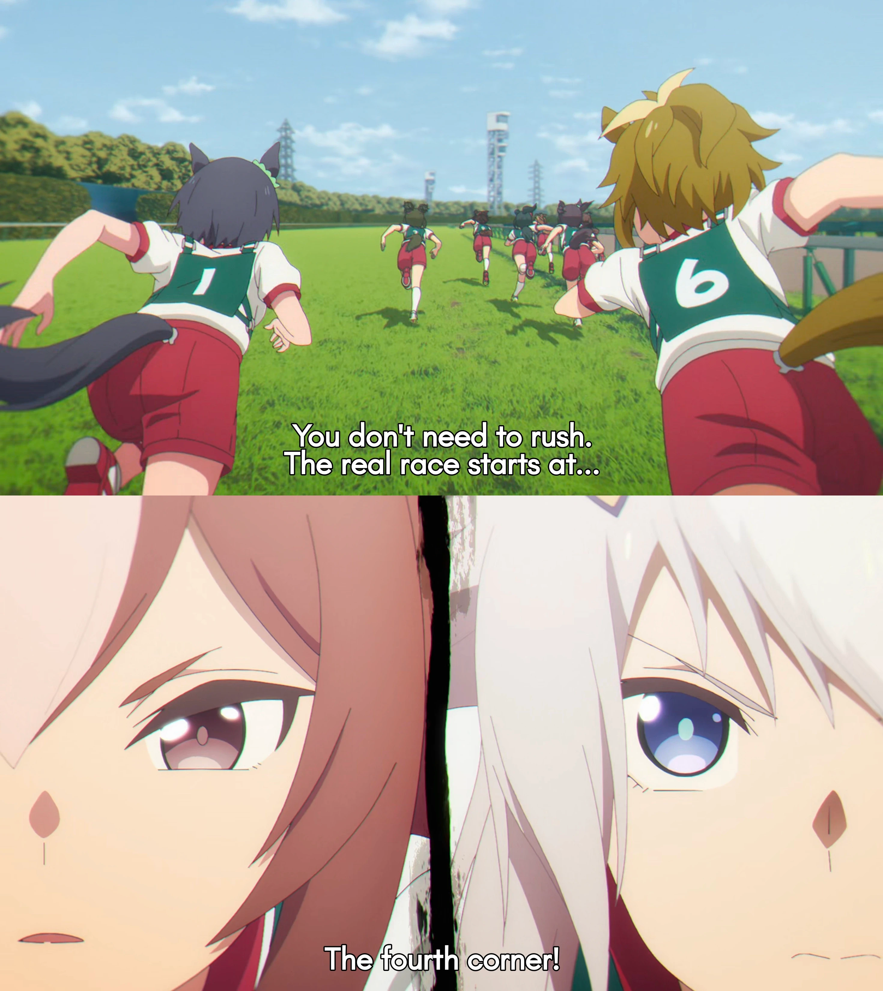 the real race starts at the fourth corner