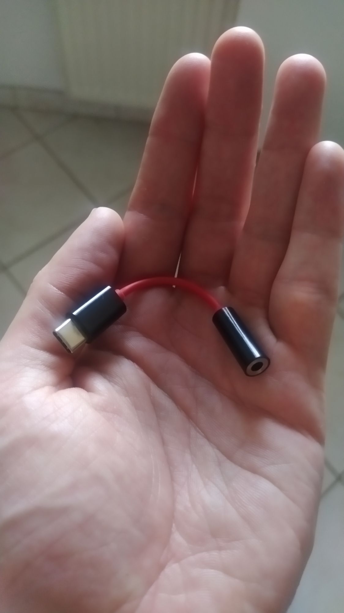 A passive AUX to USB-C cable