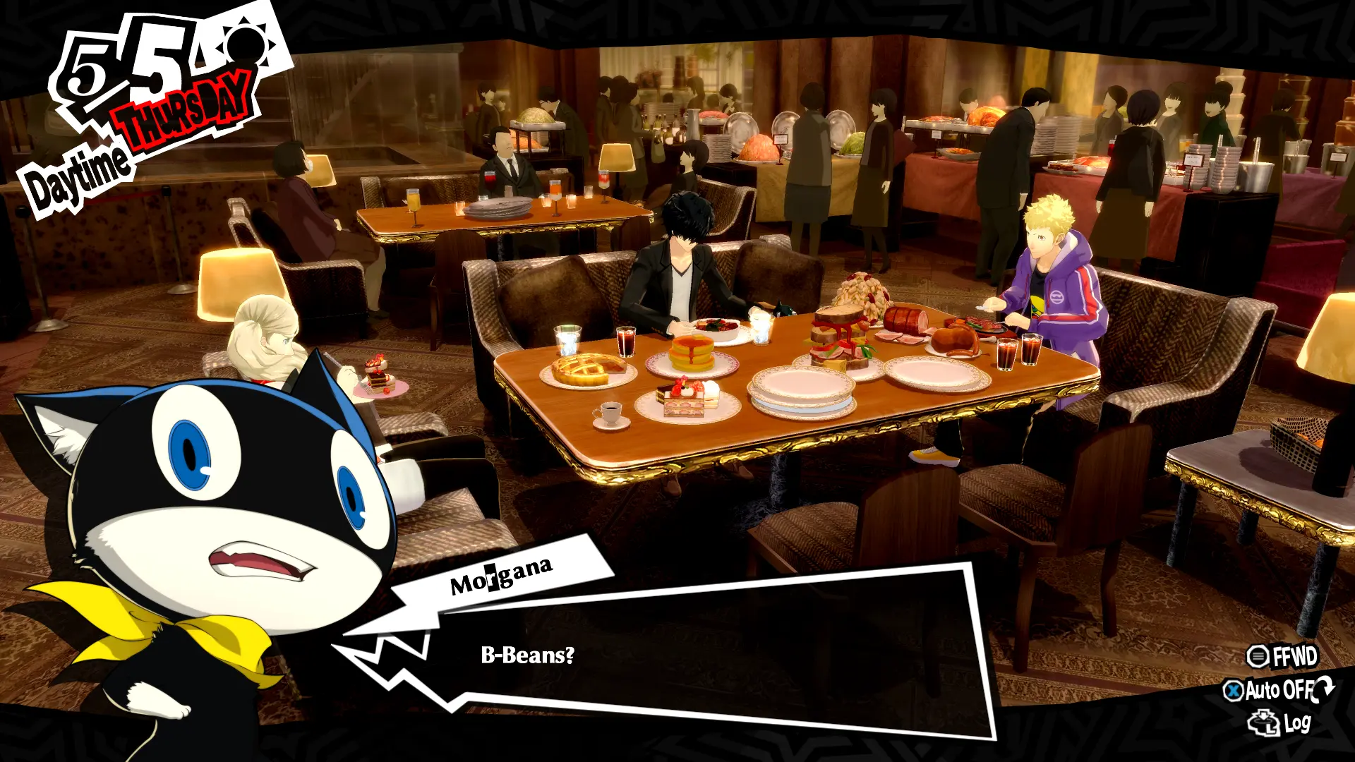 (Morgana from Persona 5 saying "B-Beans?")