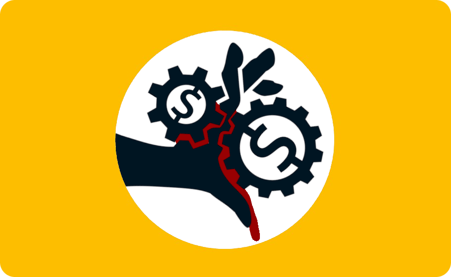 capitalism crush with blood