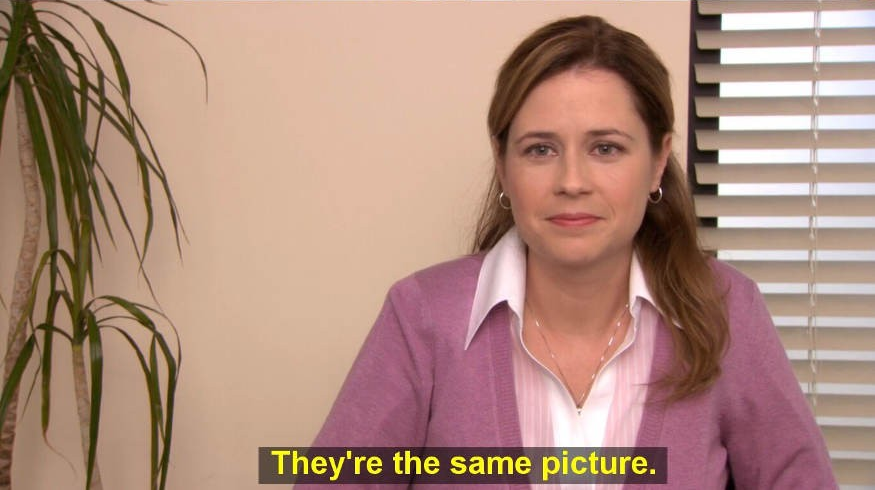 They are the same picture meme