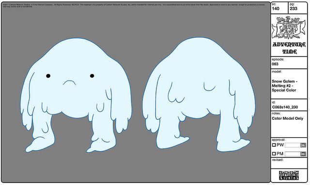 Melting snow golem from Adventure Time