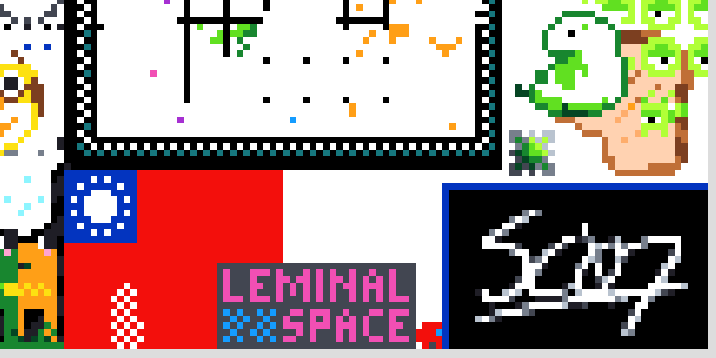 screenshot of the canvas showing a 'Leminal Space' badge