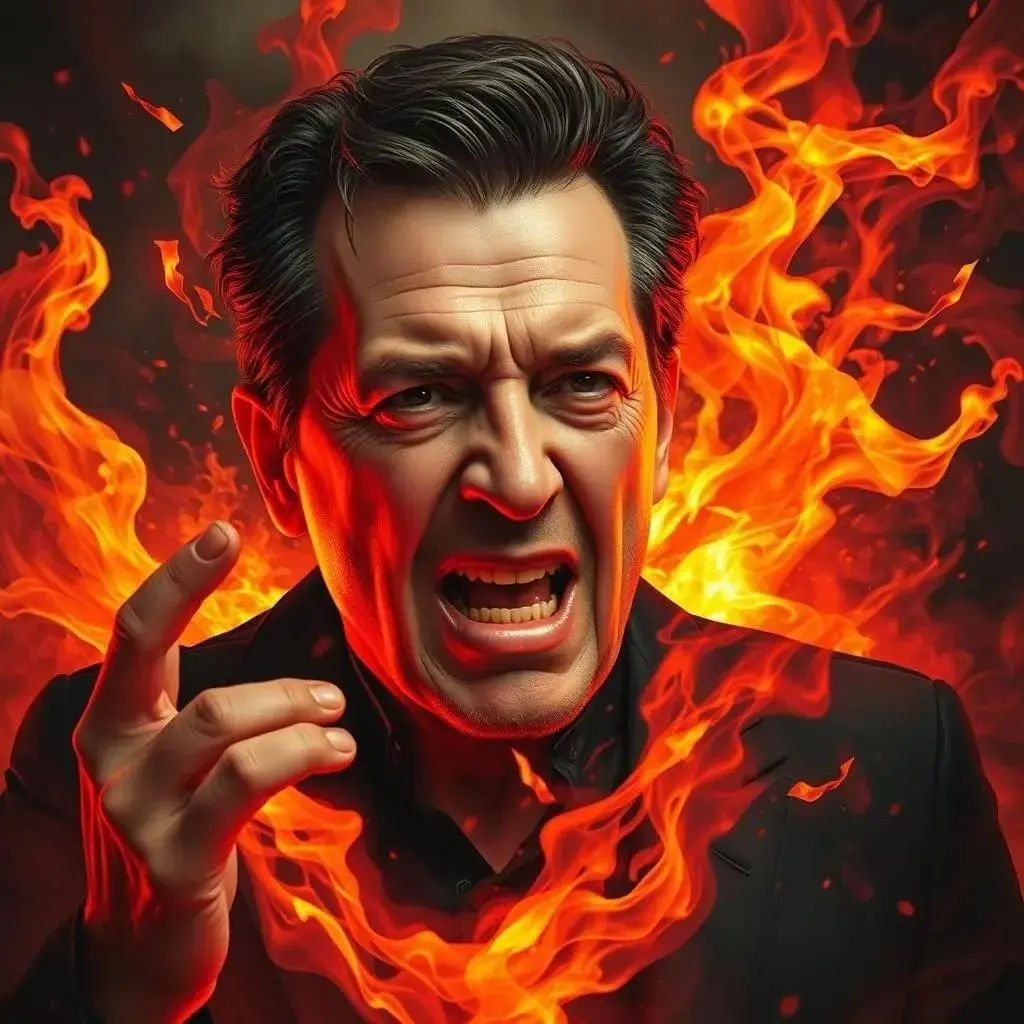 Image with seed 52479 generated via AI Horde through @aihorde@lemmy.dbzer0.com. Prompt: elon musk in hell being awfully tortured and painfully regretting all the gaslighting, grifting, lying, manipulation, nazi shit he did, because he's a piece of shit