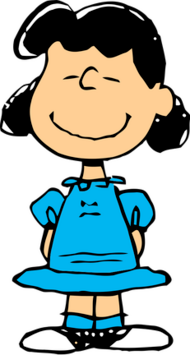 Lucille "Lucy" Van Pelt, from the comic strip "Peanuts" by Charles Schulz