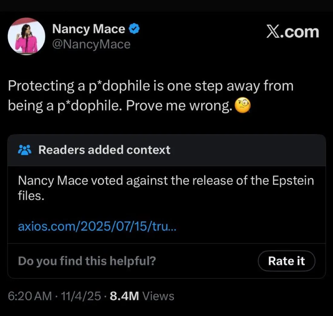Nancy Mace calling herself a pedophile,