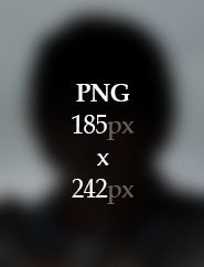 placeholder of character face with text "PNG 185px x 242px" on it