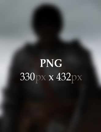 placeholder of character face and torso with text "PNG 330px x 432px" on it