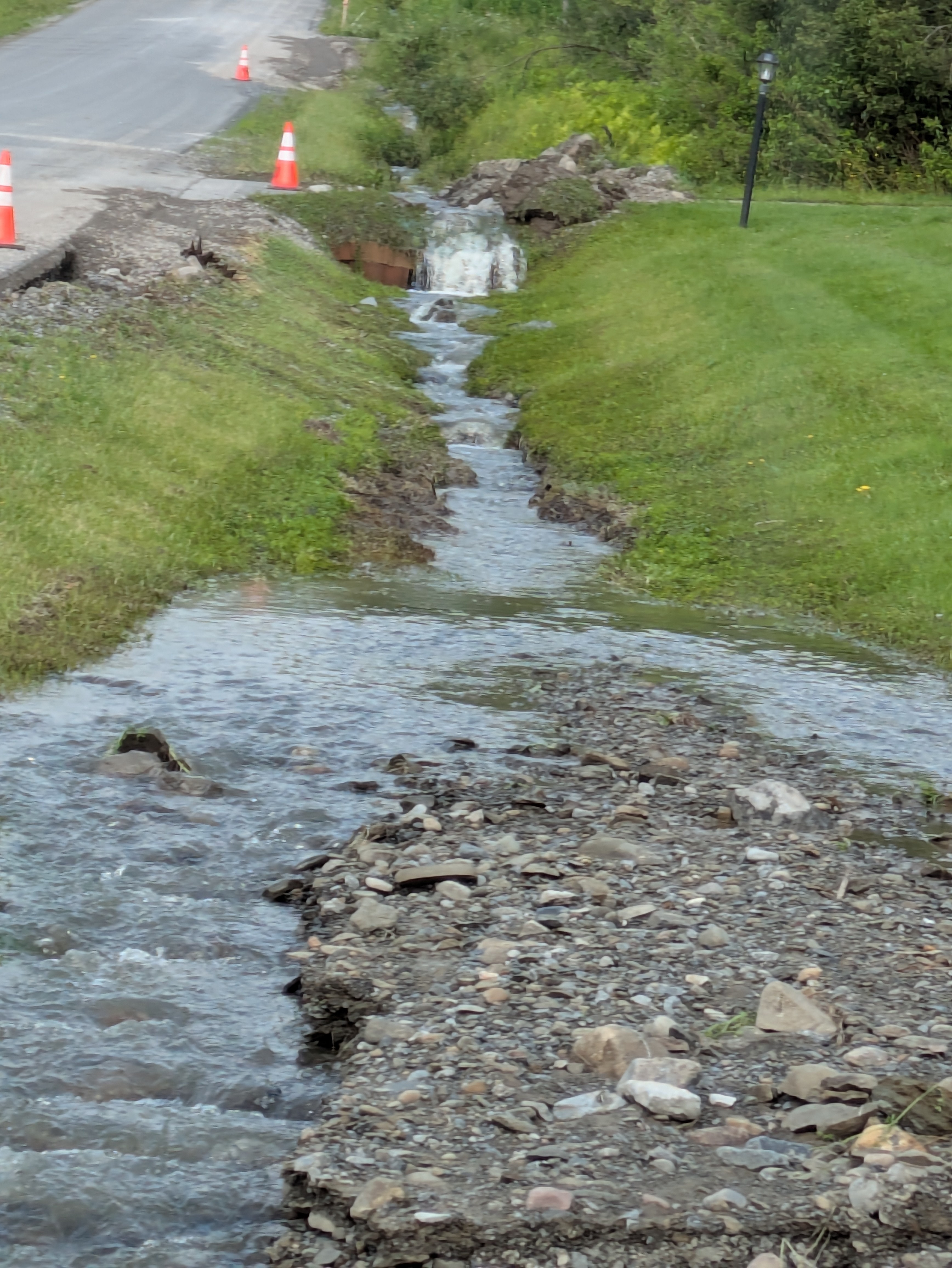  Culvert destroyed and subsequent small waterfall