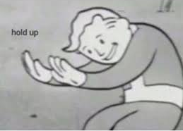 image of hold up meme person with both hands in front of torso