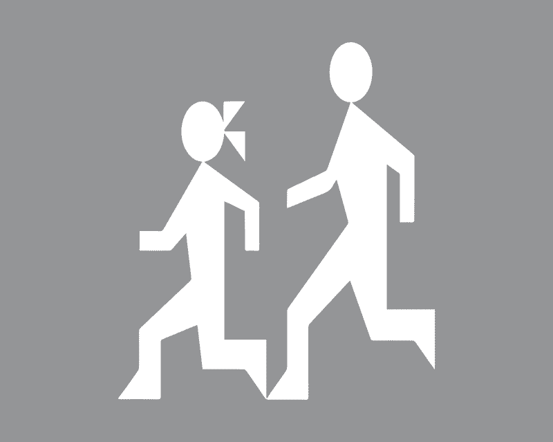 children on the road