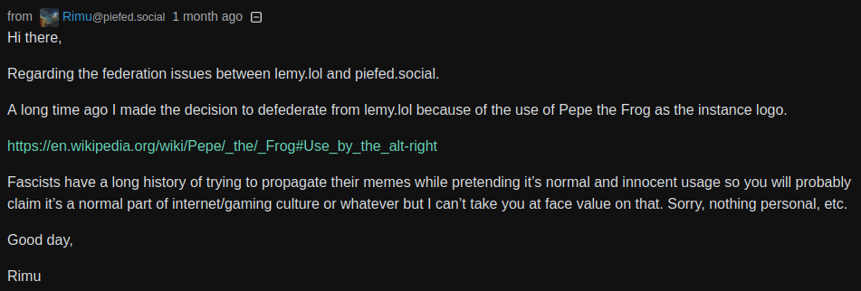 private message from @rimu@piefed.social to @iso@lemy.lol
