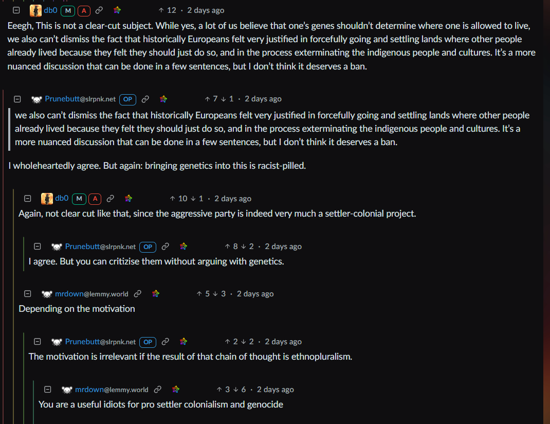 Racism and ethnic cleansing "aren't clear cut" if the bad side is described with the right buzzwords 😬