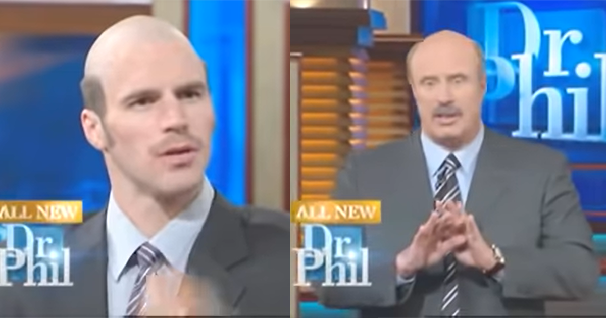 Dr Phil and guest dressed as Dr Phil 