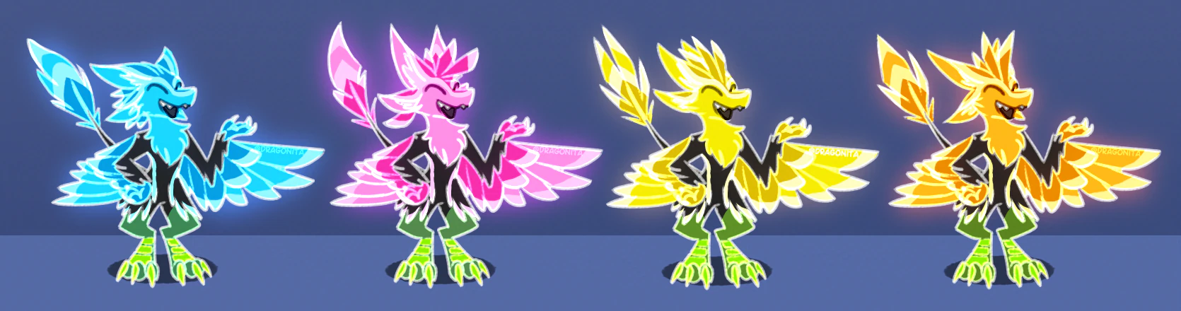 Avali versions of the Addisons from Deltarune Chapter 2