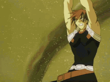 gene from outlaw star firing a black hole caster shot