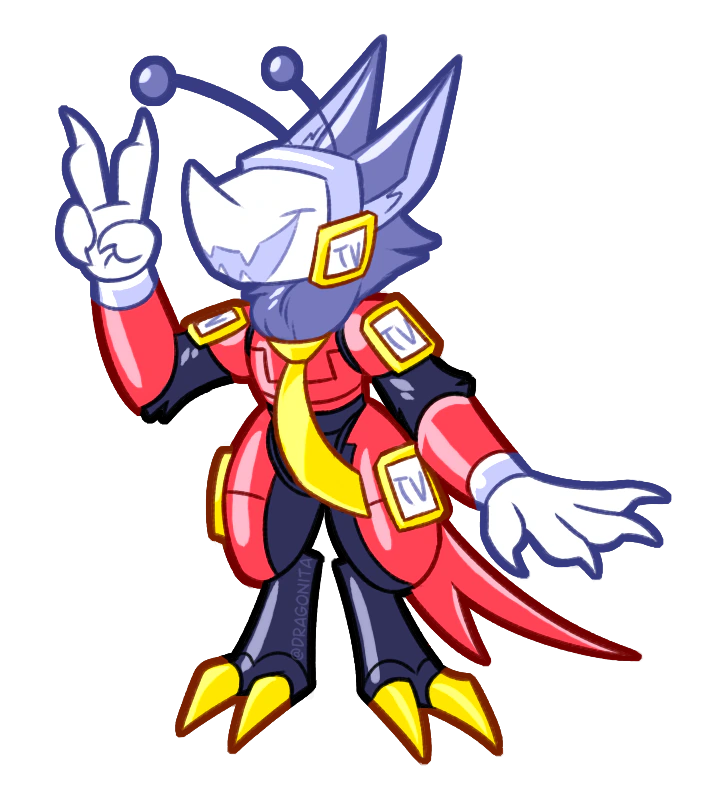 Protogen version of Tenna from Deltarune Chapter 3