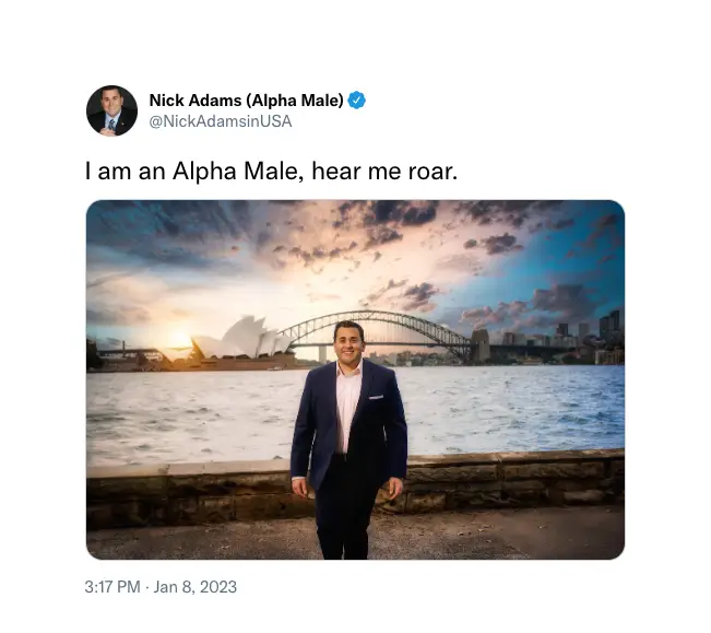 I am Alpha Male, hear me roar.