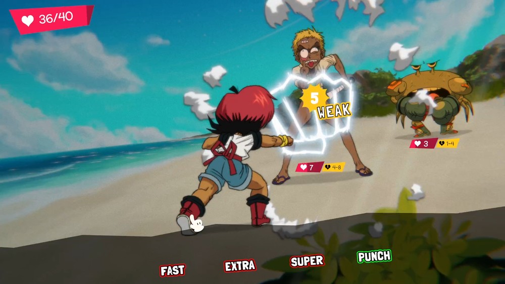 Fast Extra Super Punch deals 5 damage