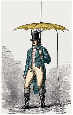 Regenschirm mit Blitzableiter