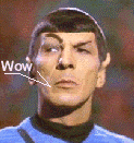 Spock raising eyebrow, wow!